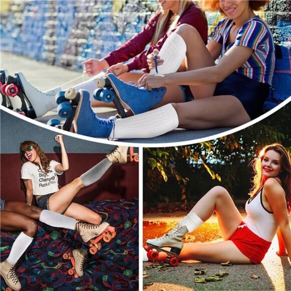 Women's Slouch Socks - Soft Extra Long Scrunch Knee High Socks - Picture 7 of 8